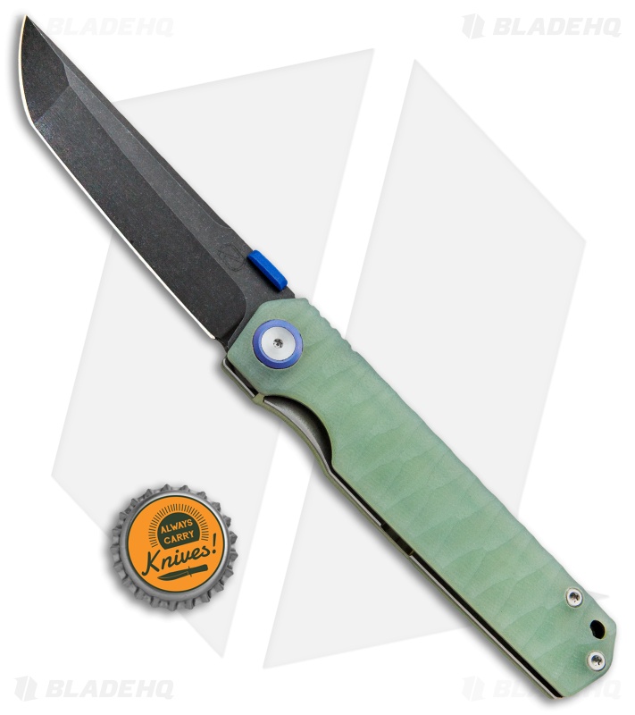 Stedemon ZKC-C03 Shy IV 2017 Tanto Liner Lock Knife Jade G-10 (3.8" Black SW)