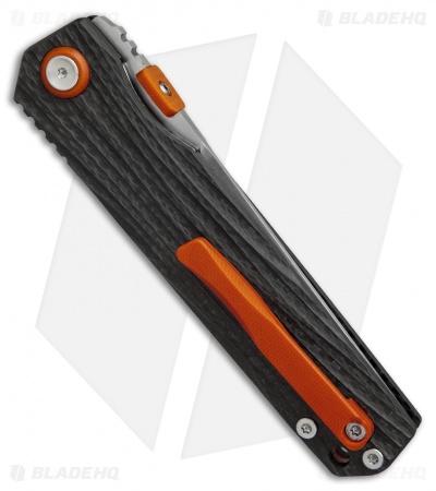 Stedemon Shy IV Traditional Tanto Knife Water Flow Carbon Fiber (3.8" Satin)