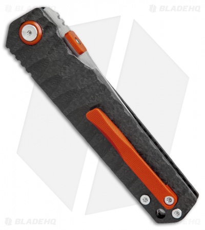 Stedemon Shy IV Standard Tanto Folding Knife Concave Carbon Fiber (3.8" Satin)