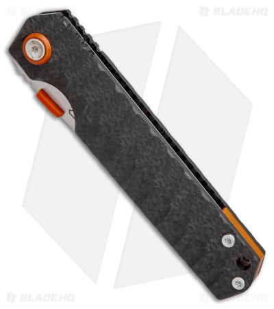 Stedemon Shy IV Standard Tanto Folding Knife Concave Carbon Fiber (3.8" Satin)