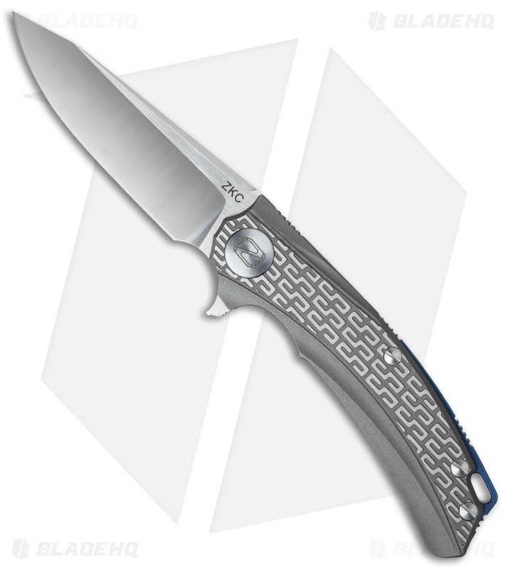 Stedemon Knife Co. ZKC Flipper Knife Gray Milled (3.5" Satin) B-01