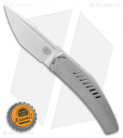 Steel Addiction Bharucha Krypton #1 Frame Lock Knife Slotted Ti (3.6" Satin)