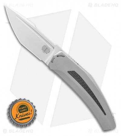 Steel Addiction Bharucha Krypton #1 Frame Lock Knife Titanium/CF (3.6" Satin)