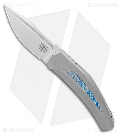Steel Addiction Bharucha Krypton #2 Frame Lock Knife Titanium/Mokuti (3" Satin)
