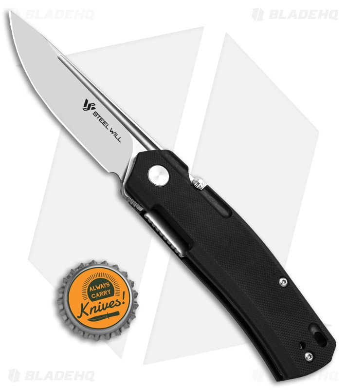 Steel Will Fjord Liner Lock Knife Black G-10 (3.5" Satin) F7101