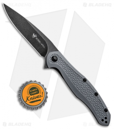 Steel Will Mini Intrigue Liner Lock Knife Gray FRN (3.25" Black SW) F45M-15