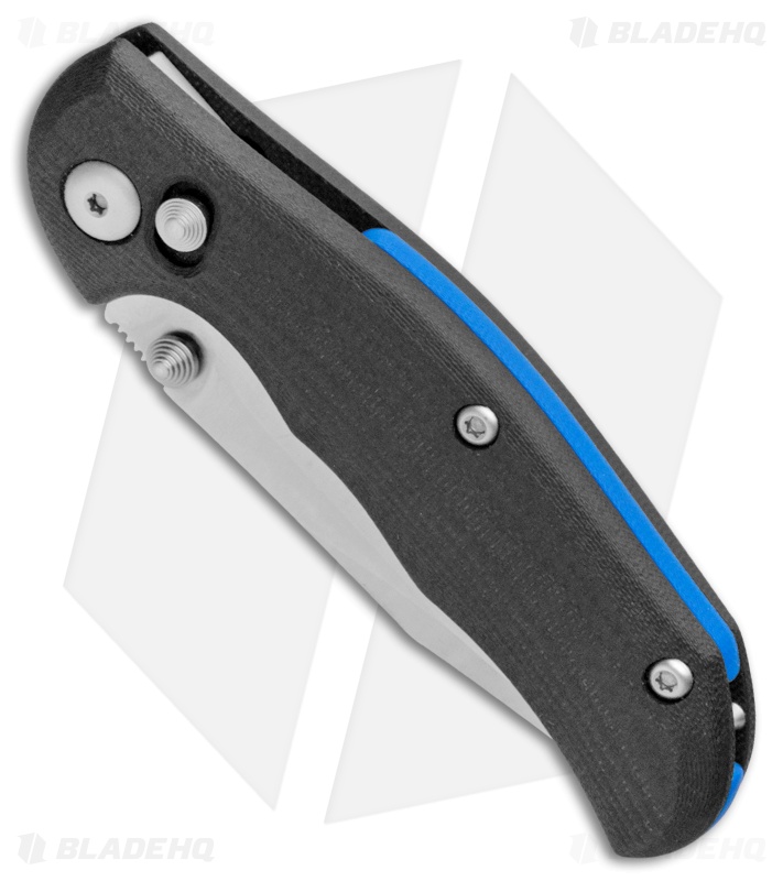 Steel Will Mini Tasso Ant-Lock Knife Black G-10/Blue (3" Satin) F12M-02