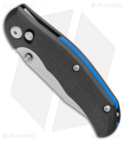 Steel Will Mini Tasso Ant-Lock Knife Black G-10/Blue (3" Satin) F12M-02