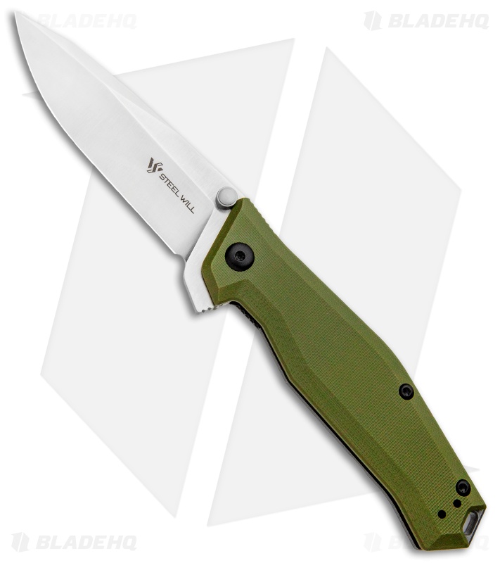 Steel Will Apostate 1152 Frame Lock Knife OD Green G-10/Ti (3.75" Satin) 