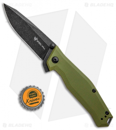 Steel Will Apostate 1157 Frame Lock Knife OD Green G-10/Ti (3.75" Black SW) 