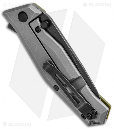 Steel Will Apostate 1157 Frame Lock Knife OD Green G-10/Ti (3.75" Black SW) 