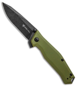 Steel Will Apostate 1157 Frame Lock Knife OD Green G-10/Ti (3.75" Black SW) 