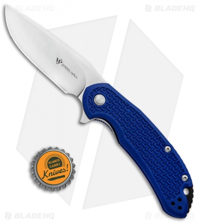 Steel Will Knives Cutjack Flipper Knife Blue FRN (3.5" Satin) C22-1BL