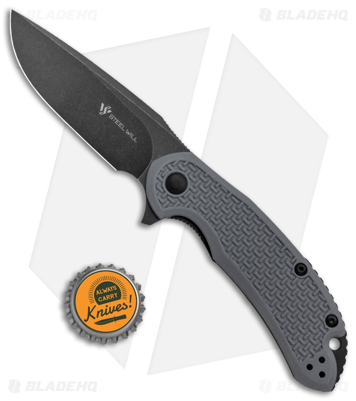 Steel Will Knives Cutjack Flipper Knife Gray FRN (3.5" Black) C22-1GB 