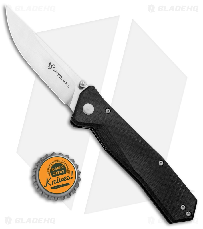 Steel Will Daitengu Liner Lock Knife Black G-10 (3.25" Satin) F11-01