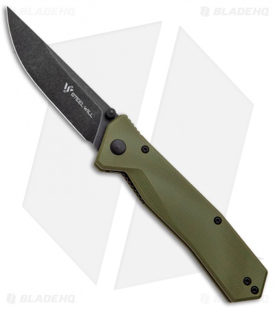 Steel Will Daitengu Liner Lock Knife OD Green G-10 (3.25" Black SW) F11-33
