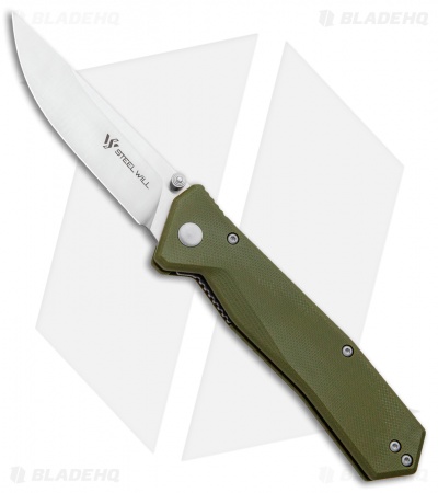 Steel Will Daitengu Liner Lock Knife OD Green G-10 (3.25" Satin) F11-02