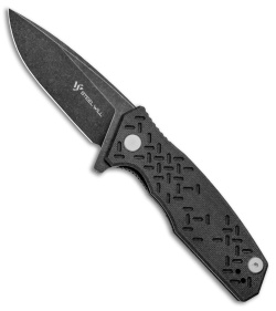  Steel Will Knives Chatbot Liner Lock Flipper Knife Black G10 (3.25" BSW)