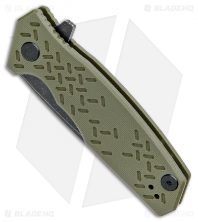  Steel Will Knives Chatbot Flipper Knife OD Green G10 (3.25" BSW) F14-33