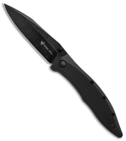 Steel Will Gienah Liner Lock Knife Black G-10 (3.9" Black Stonewash)  F53-18