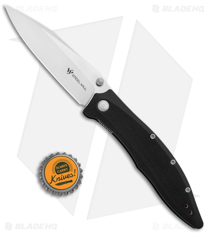 Steel Will Gienah Liner Lock Knife Black G-10 (3.9" Satin)  F53-01