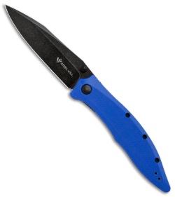 Steel Will Gienah Liner Lock Knife Blue G-10 (3.9" Black Stonewash)  F53-23