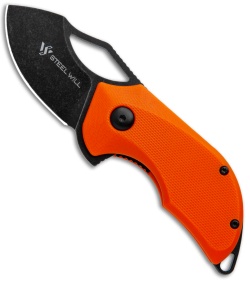 Steel Will Kobold Liner Lock Knife Orange G-10 (1.75" Black Stonewash) F66-22