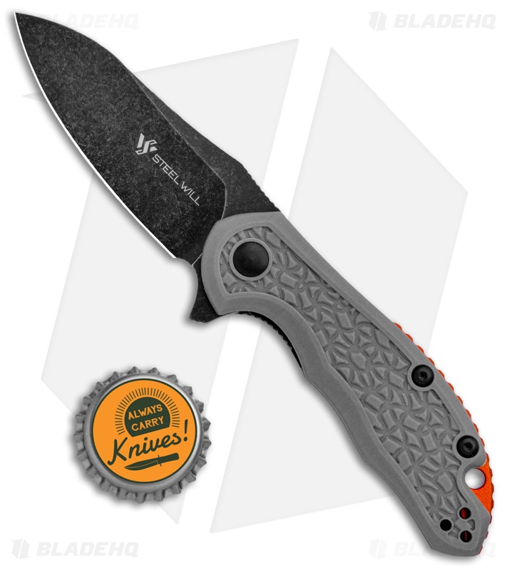 Steel Will Mini Modus Liner Lock Knife Gray FRN (2.75" Black Stonewash) F25M-19