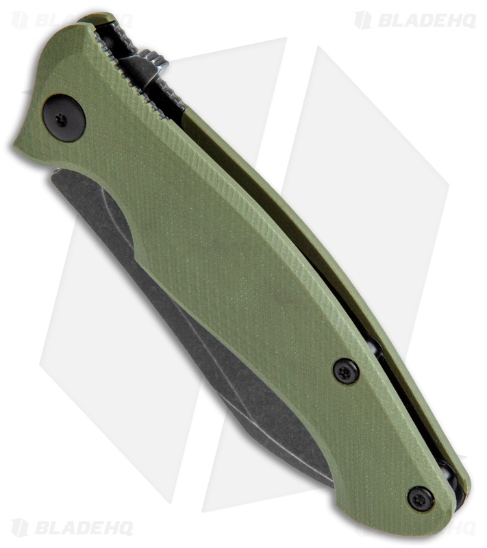 Steel Will Nutcracker Liner Lock Knife OD Green G-10 (3.5" Black SW) F24-33