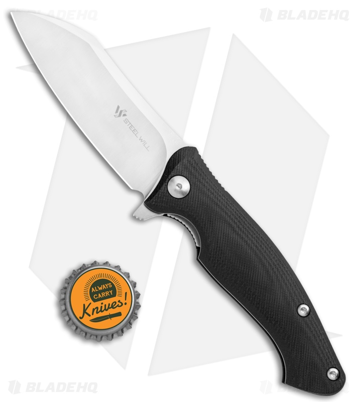 Steel Will Nutcracker Liner Lock Knife Black G-10 (3.5" Satin) F24-10