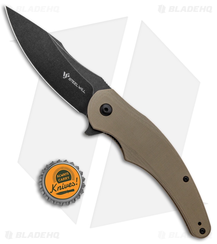 Steel Will Arcturus Liner Lock Knife Tan G-10 (3.75" Black) F55-06