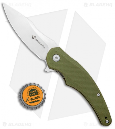 Steel Will Mini Arcturus Liner Lock Knife OD Green G-10 (3.25" Satin) F55M-02