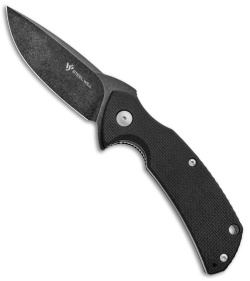 Steel Will Plague Doctor Liner Lock Knife Black G-10 (3.4" Black SW) F16M-09