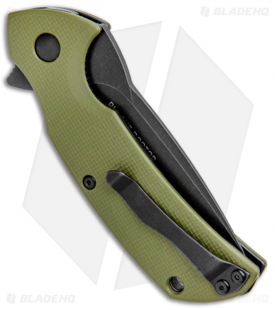 Steel Will Plague Doctor Liner Lock Knife OD Green G-10 (3.4" Black SW) F16M-33