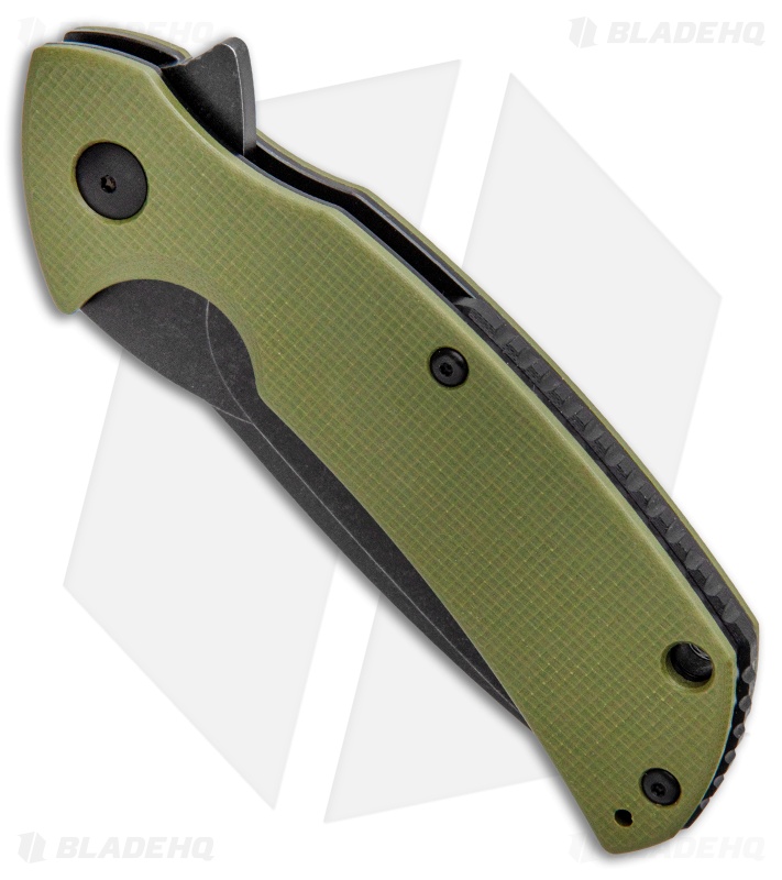 Steel Will Plague Doctor Liner Lock Knife OD Green G-10 (3.4" Black SW) F16M-33