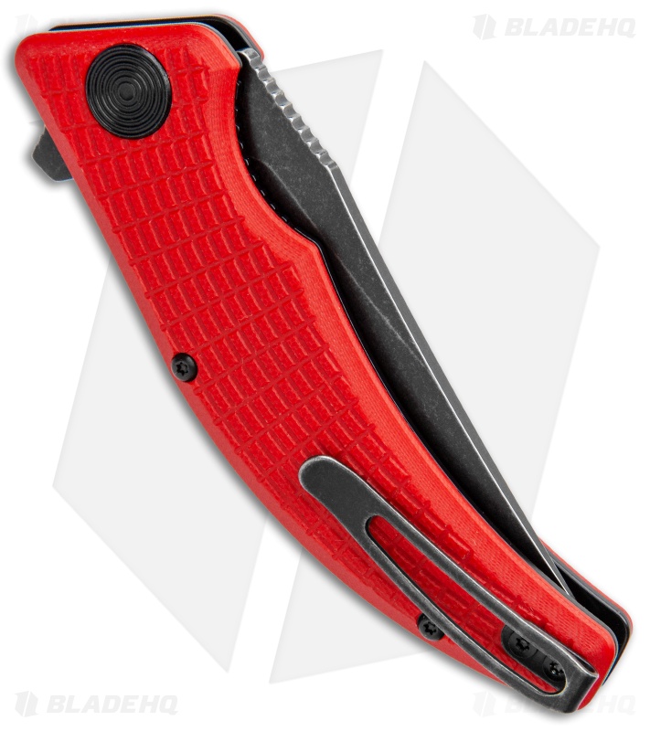 Steel Will Sargas Liner Lock Knife Red G-10 (3.25" Black Stonewash) F60-13