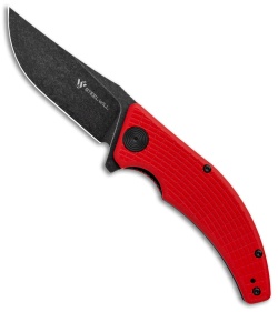 Steel Will Sargas Liner Lock Knife Red G-10 (3.25" Black Stonewash) F60-13