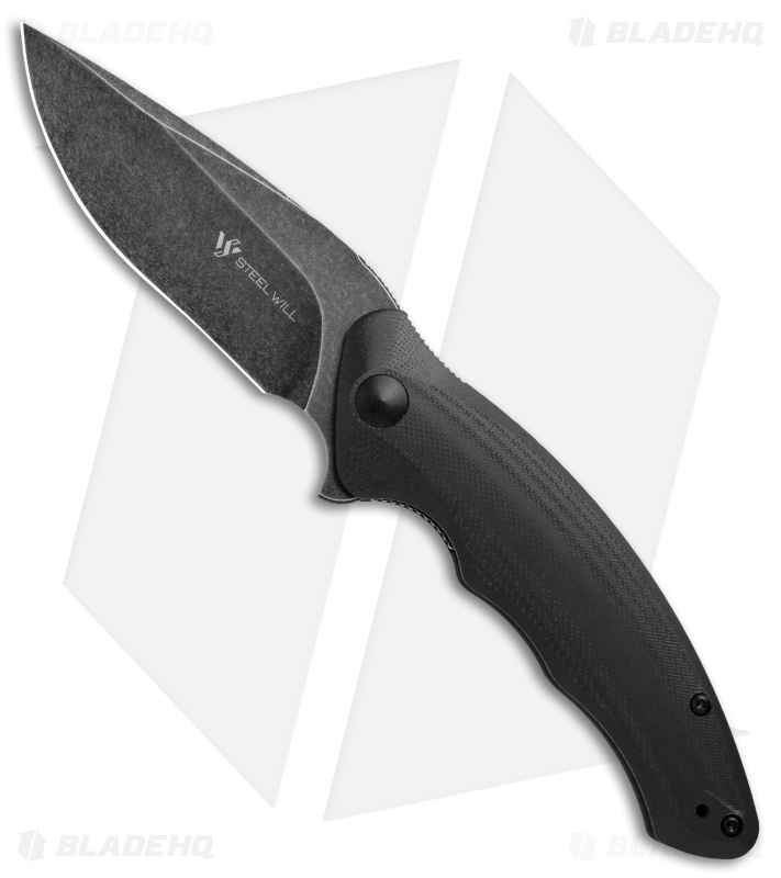 Steel Will Avior Liner Lock Knife Black G10 (3.2" Black SW) F62-08