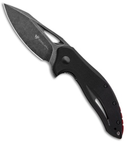 Steel Will Screamer Liner Lock Knife Black G10 (3.2" Black Stonewash) F73-08