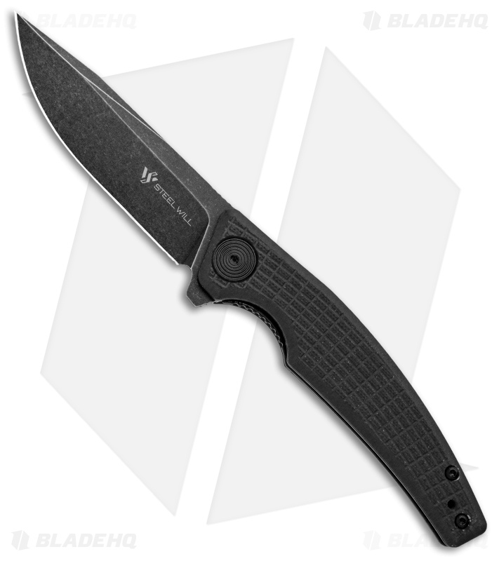 Steel Will Shaula Liner Lock Knife Black G-10 (3.3" Black Stonewash) F61-08