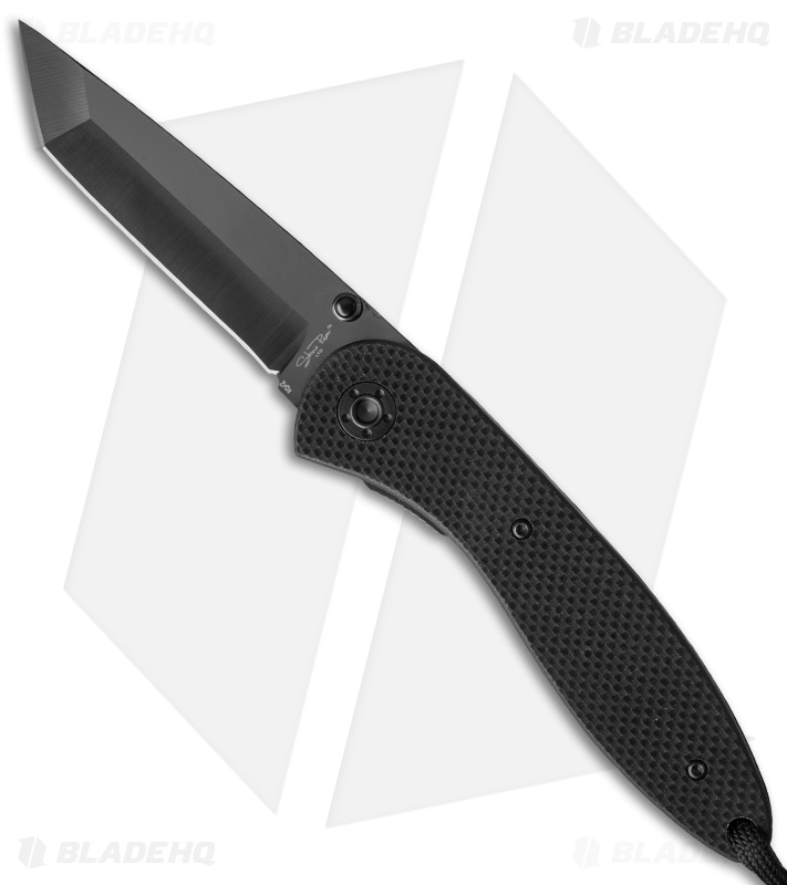 Stone River Ceramic Tanto Liner Lock Knife Black G-10 (3.1" Black) SRG2GLT