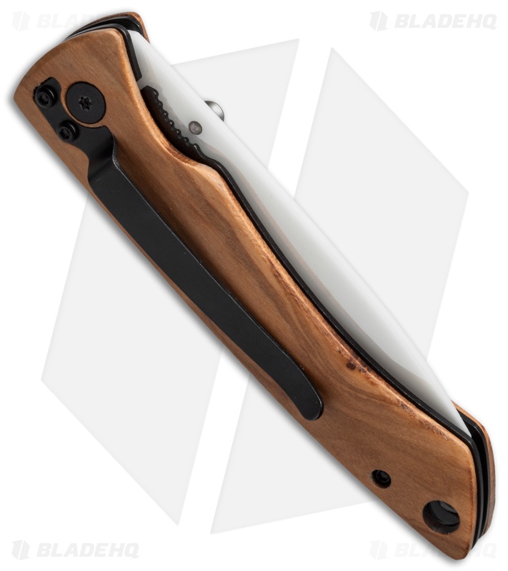 Stone River Ceramic Liner Lock Knife Olive Wood (2.75" White) SRG2WMO