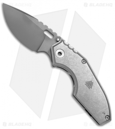 Mick Strider Custom Jibble Frame Lock Knife Ti (3.5" Gray) MSC