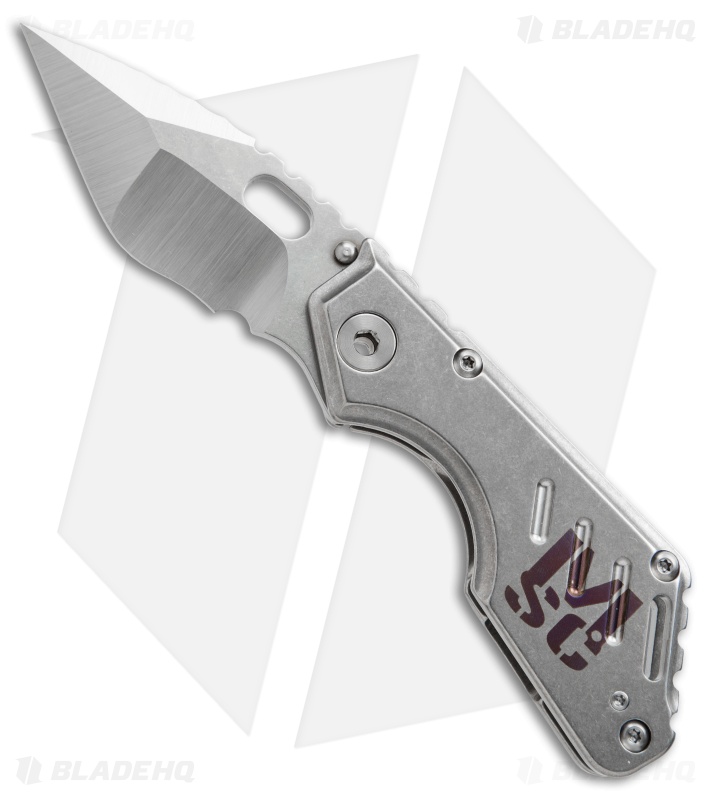 Mick Strider Custom Stub Compound Tanto Knife Skull Ano (3.25" Satin/SW) MSC