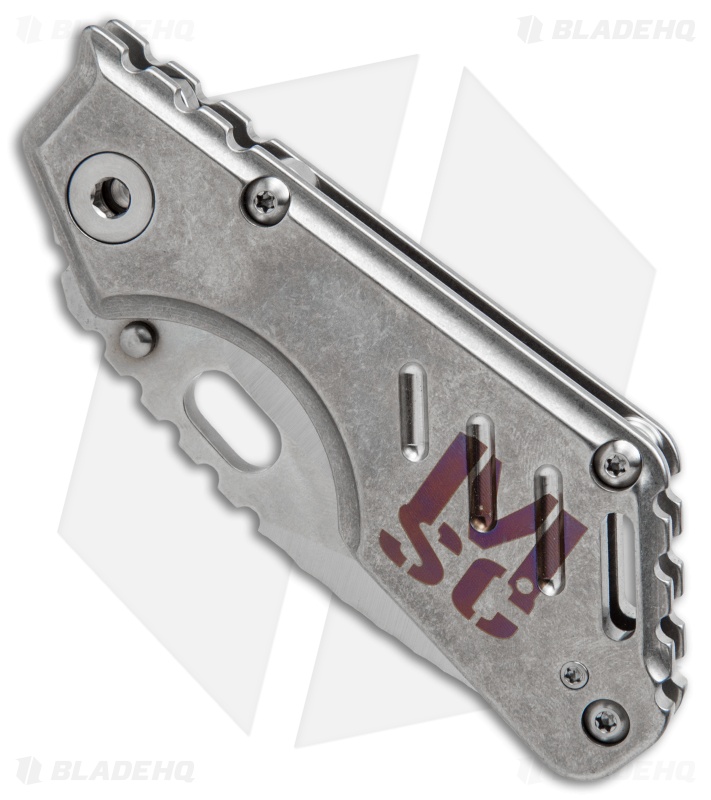 Mick Strider Custom Stub Compound Tanto Knife Skull Ano (3.25