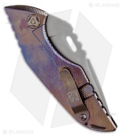 Mick Strider Custom SJ75 Framelock Knife Anodized Titanium (4" Plain) MSC