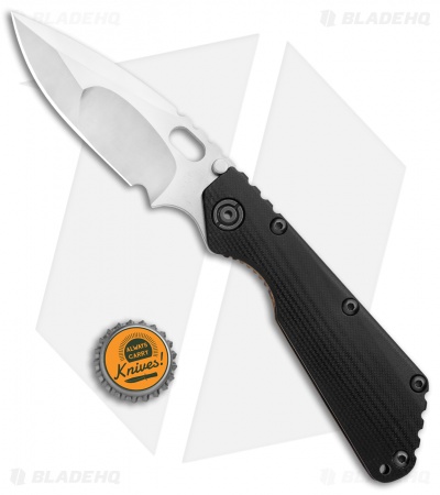 Strider Custom SMF Folding Knife Black G-10 (3.9" Satin Nightmare)