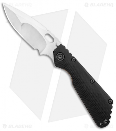 Strider Custom SMF Folding Knife Black G-10 (3.9" Satin Nightmare)