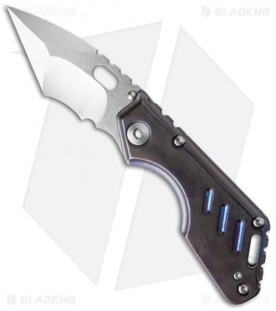Mick Strider Custom MSC Stub XL Tanto Knife Ano Titanium (3.25" Nightmare)