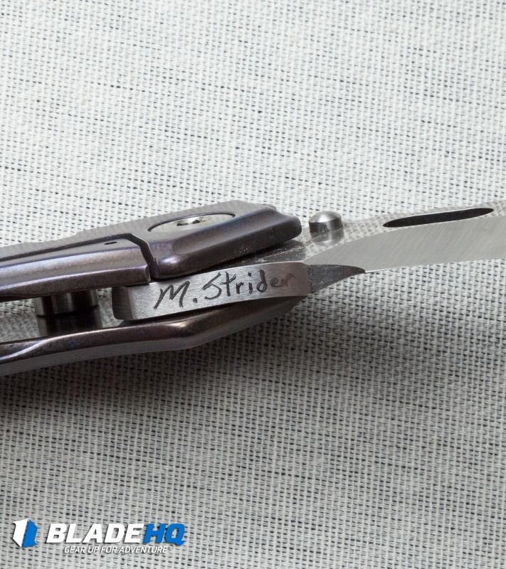 Mick Strider Custom MSC Stub XL Tanto Knife Ano Titanium (3.25" Nightmare)